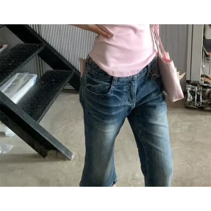 Jean rétro américain taille basse style Spice Girl