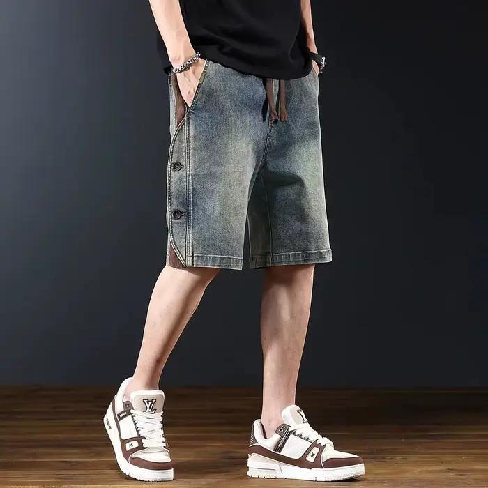 Short en jean rétro américain pour hommes