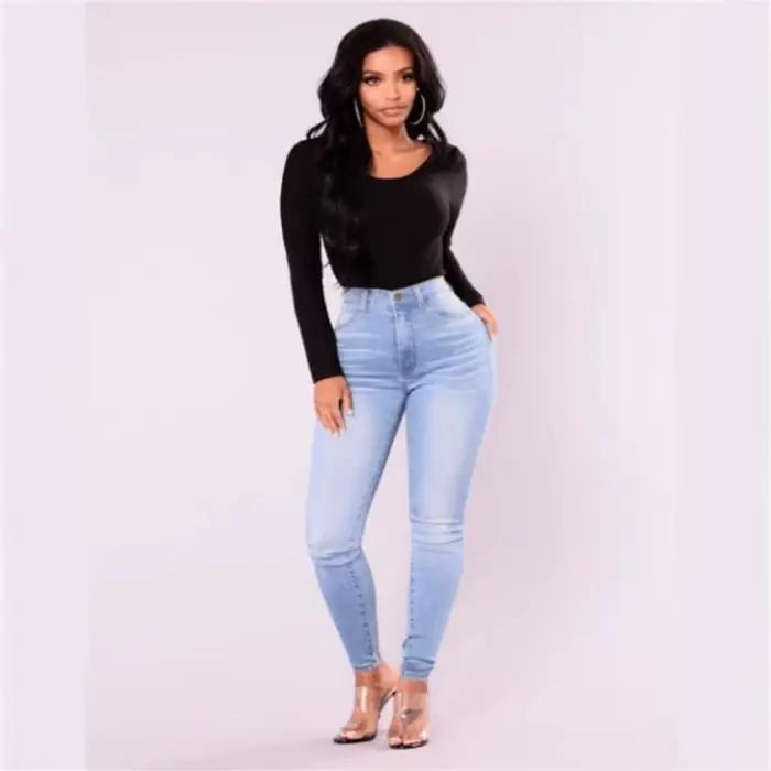 Jeans sexy UETEEY pantalon en denim skinny taille haute stretch push up mince poches bouton crayon pour femmes occasions spéciales