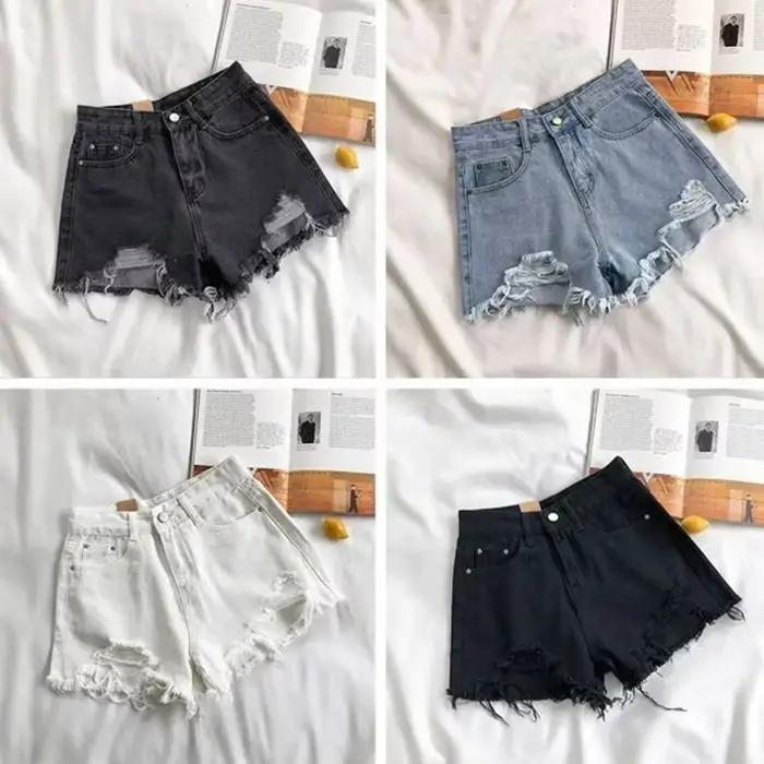 Short en jean décontracté pour femme