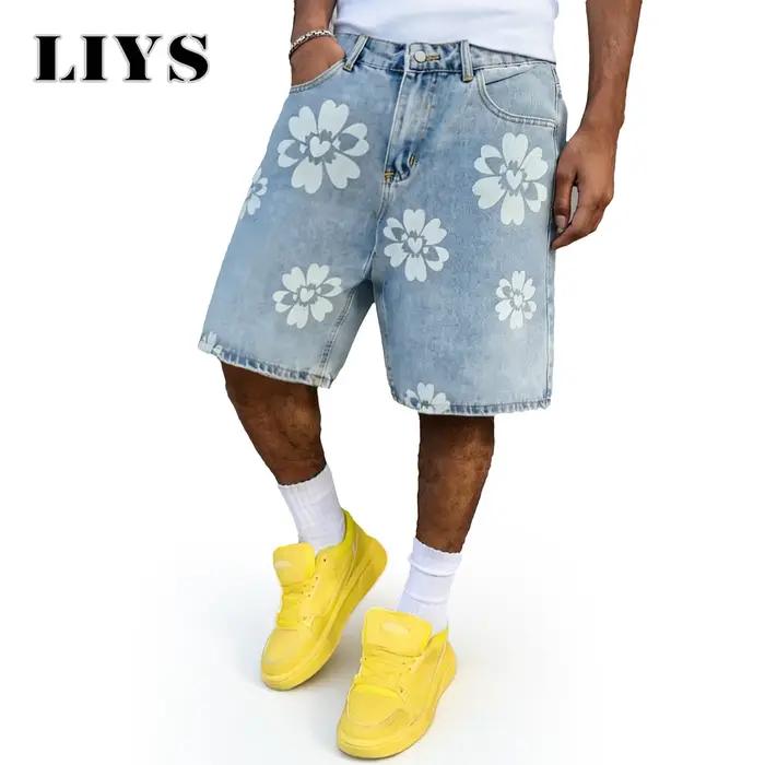LIYS – jean à jambes larges pour hommes