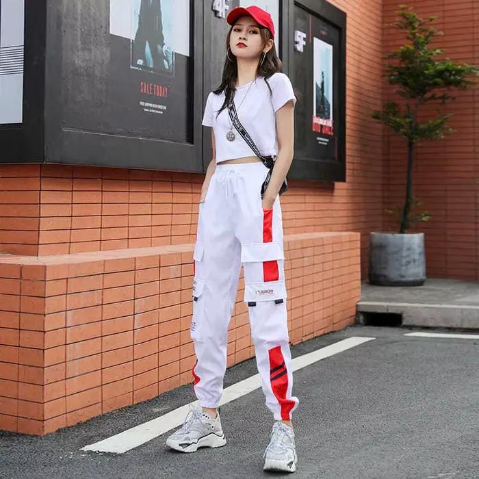 Joggeurs femme sport décontracté filles mode Hip-hop Streetwear pantalon