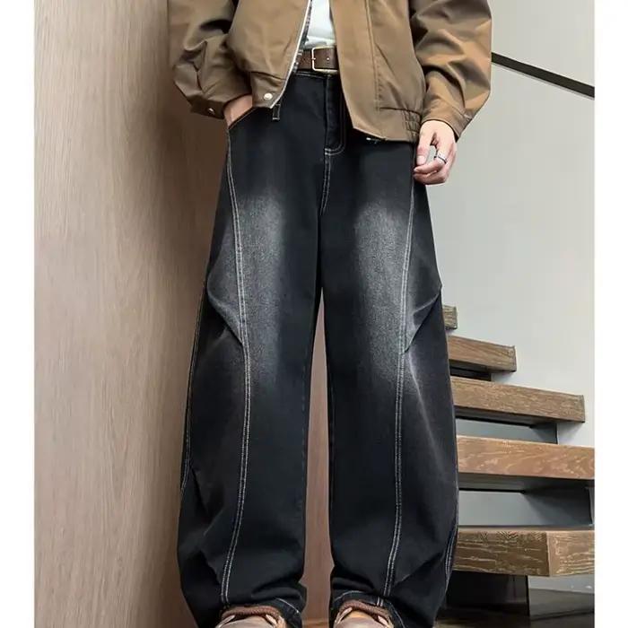 Nouveau jean japonais rétro délavé vintage pour hommes et femmes