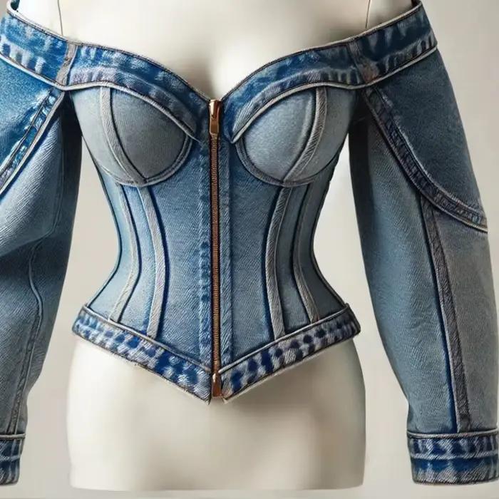 Chemisier en jean pour femme