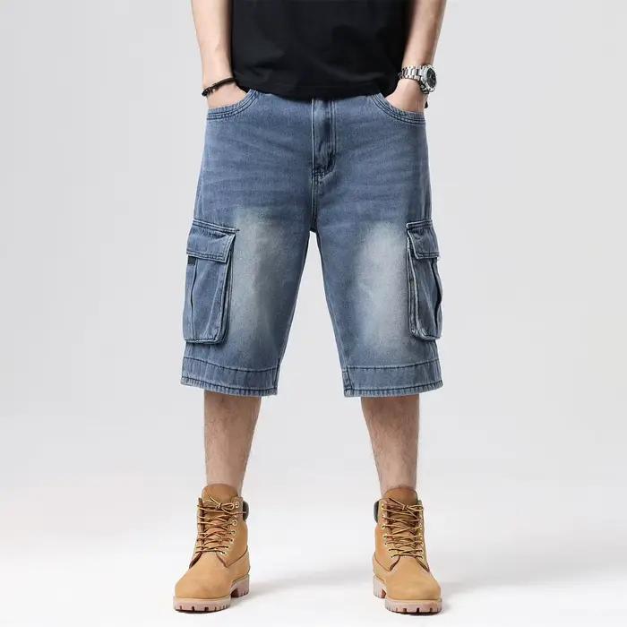 Short en jean baggy pour homme