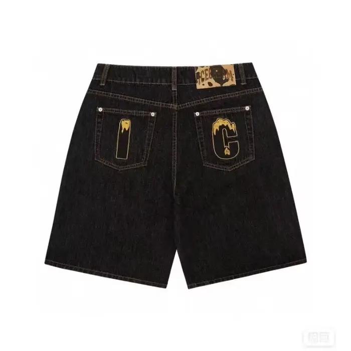 Y2k Streetwear Jean Shorts de sport pour hommes décontracté mode esthétique motif imprimé pantalon de survêtement ample
