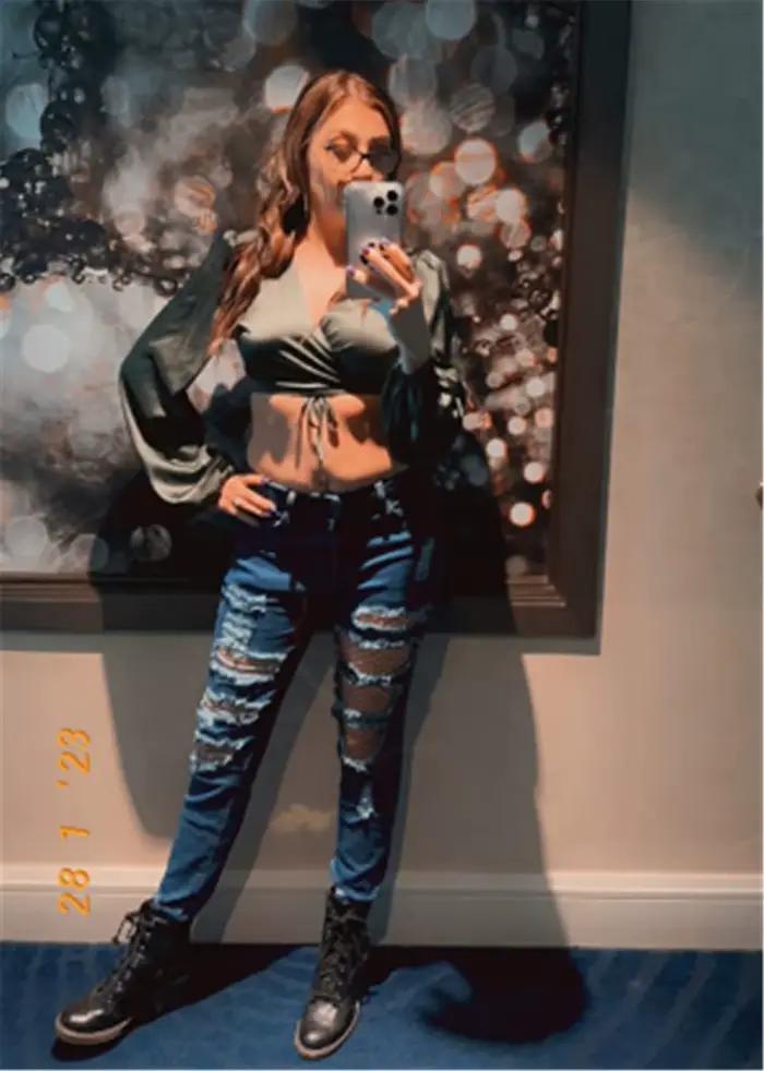 Jeans déchirés pour femmes