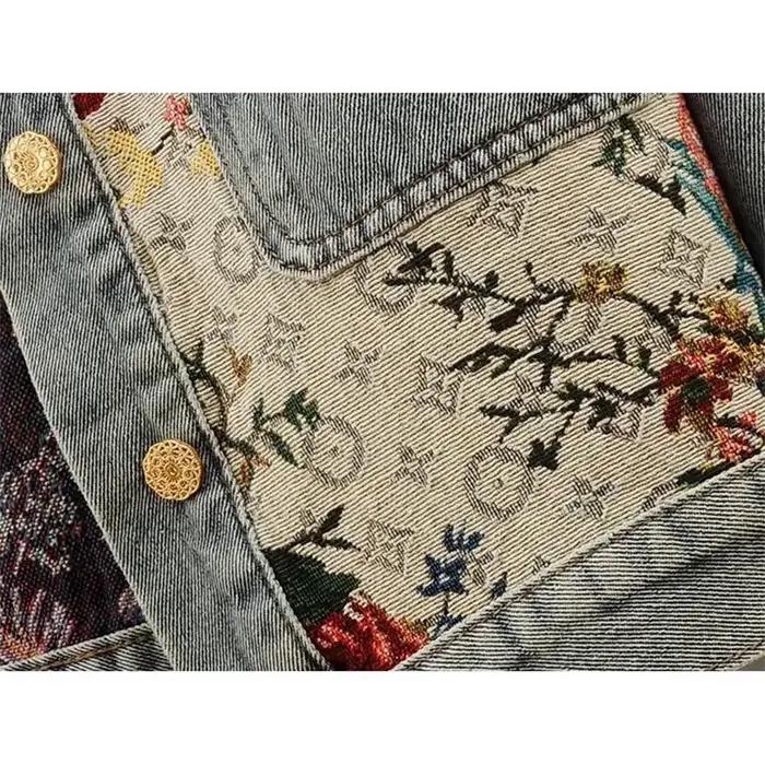 Veste en jean à manches longues pour femme