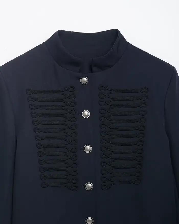 Veste Courte Femme Printemps-Automne 2026 Nouvelle Collection Manches Longues Boutonnée Simple