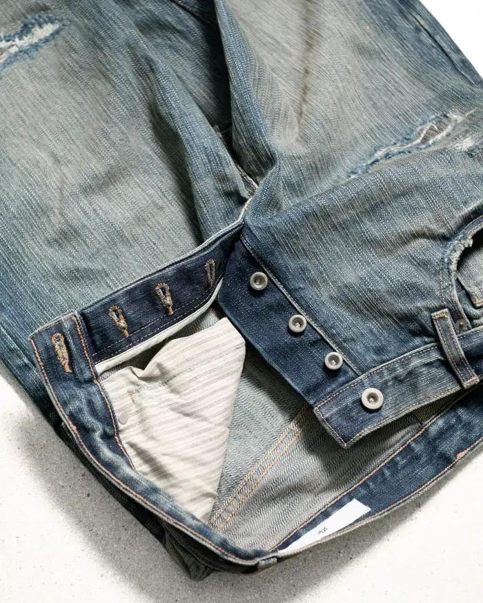 Pantalon en jean américain délavé