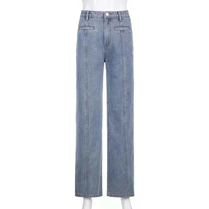 Jean taille haute imprimé étoiles Vintage pour femmes