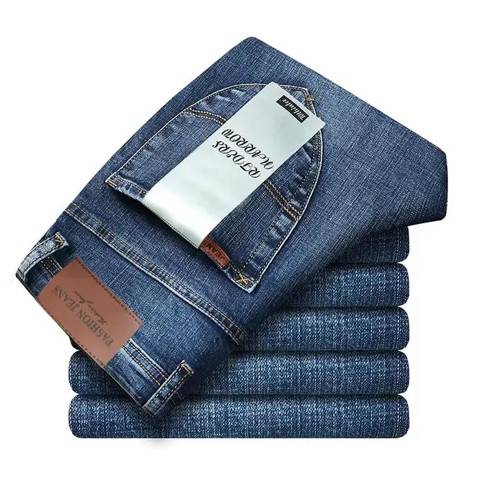 Wthinlee 8 modèles printemps automne affaires jean hommes décontracté droit Stretch mode classique travail Denim pantalon marque vêtements