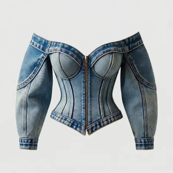 Chemisier en jean pour femme