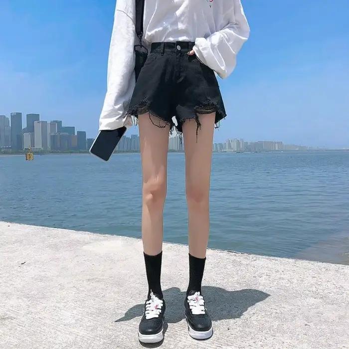 Shorts en jean extensibles tendance pour femme