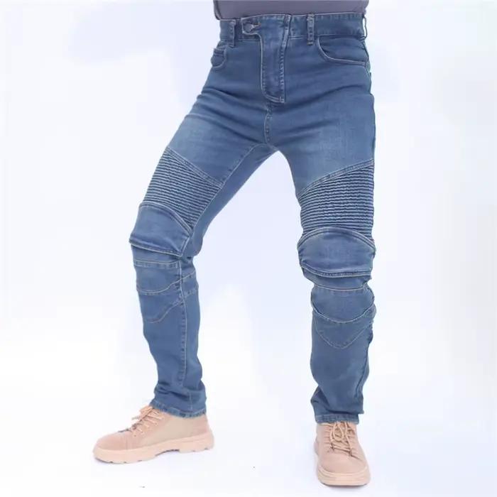 Jean de moto classique Anti-chute pour hommes
