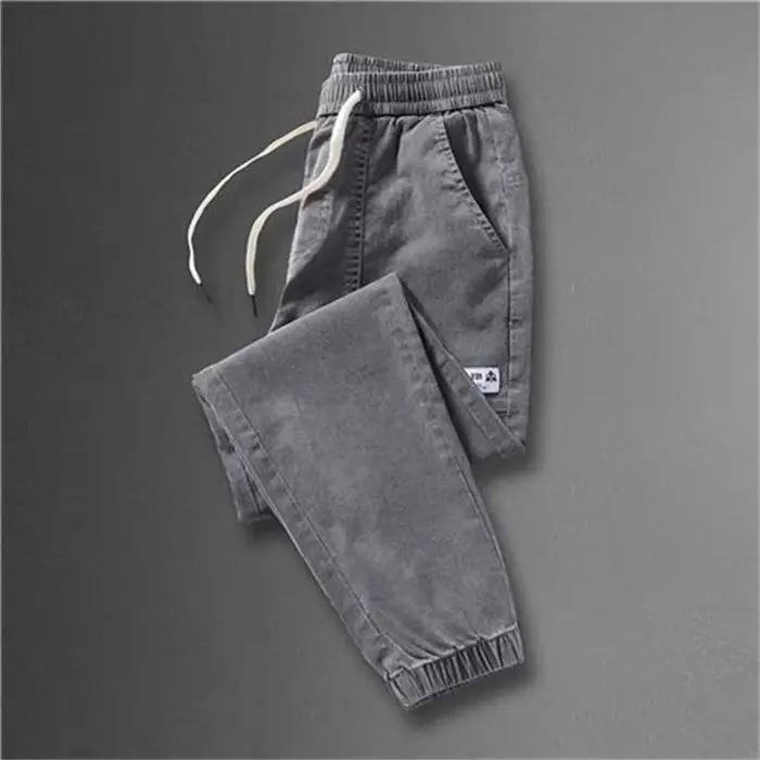Jeans cargo noir et bleu pour homme