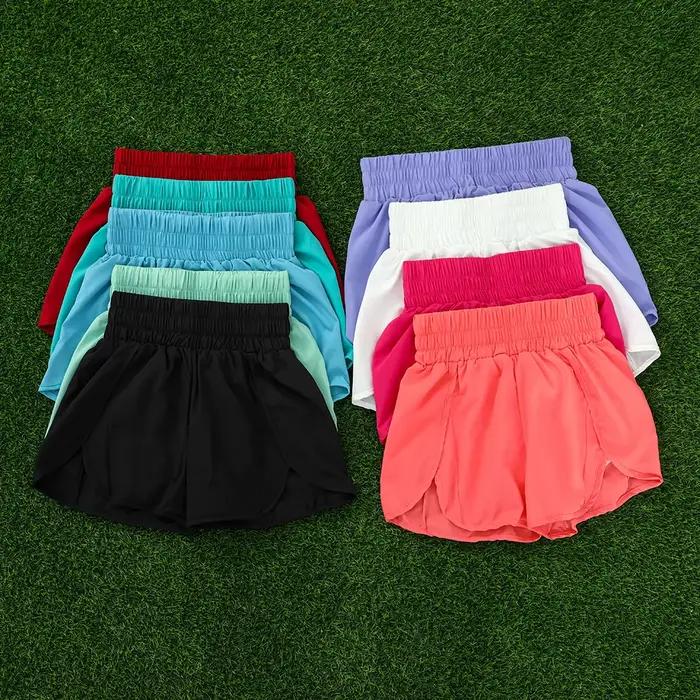 Shorts de course pour femmes, shorts de sport taille haute, shorts de gym élastiques, shorts de fitness, shorts d'entraînement à séchage rapide, vêtements pour femmes polyvalents et durables pour des sessions d'entraînement intenses