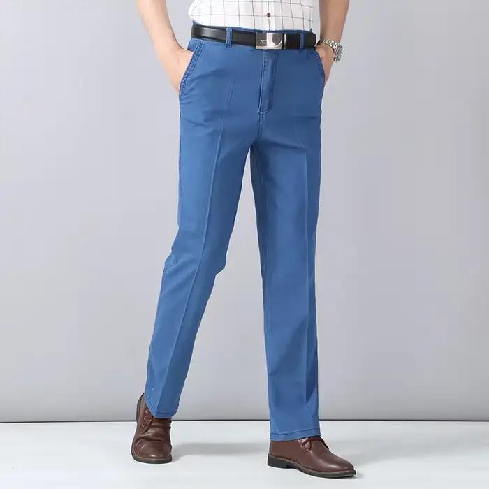 Été mince élastique ample papa jean décontracté coupe
