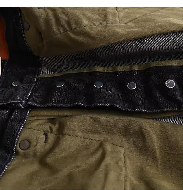 Jean droit en Denim à lisière lourde