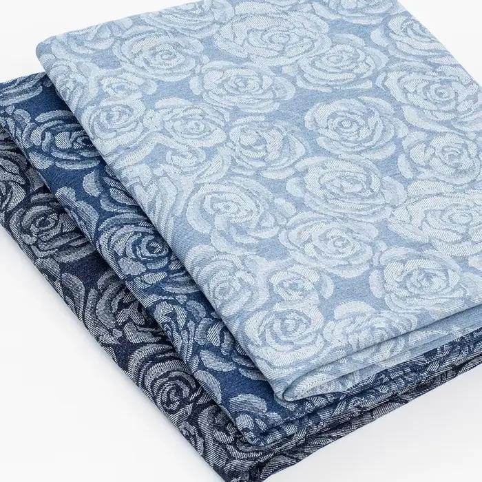 Tissu en Denim Rose Vintage 165x50cm, Jacquard délavé pour la couture de pantalons, vêtements, jupes, vestes, bagages, matériel de bricolage