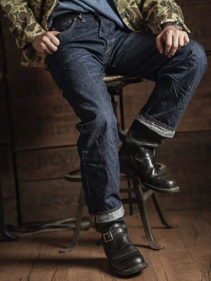 Bronson-Jeans Rigide Coupe Droite pour Homme