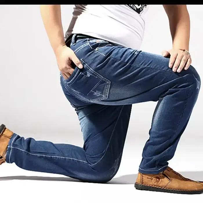 Jean Extra Large en détresse pour hommes pantalon en Denim extensible 6XL 7XL 8XL grande taille
