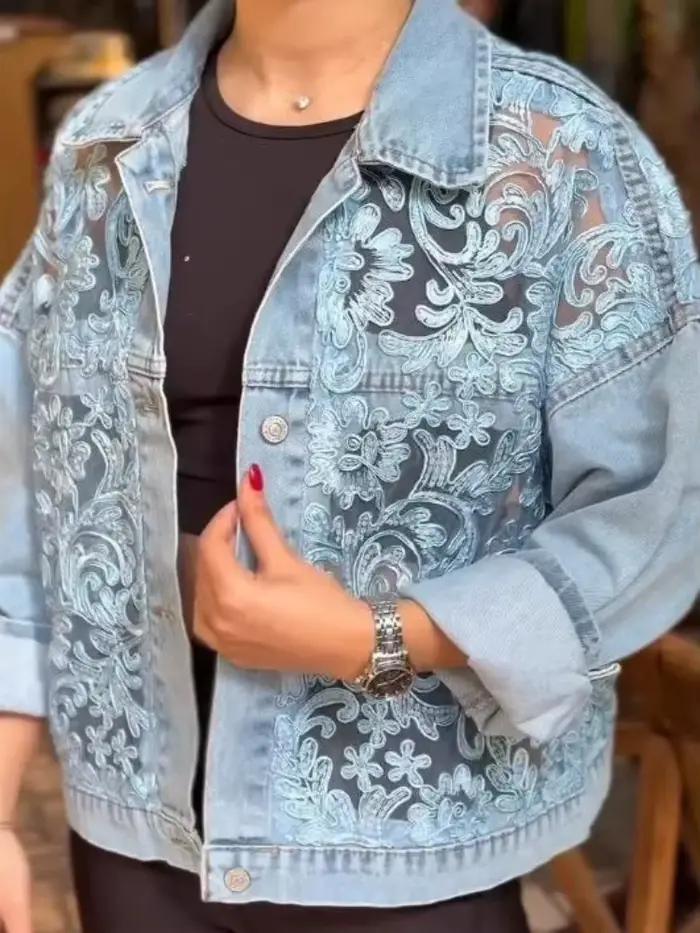 Manteau en jean pour femme