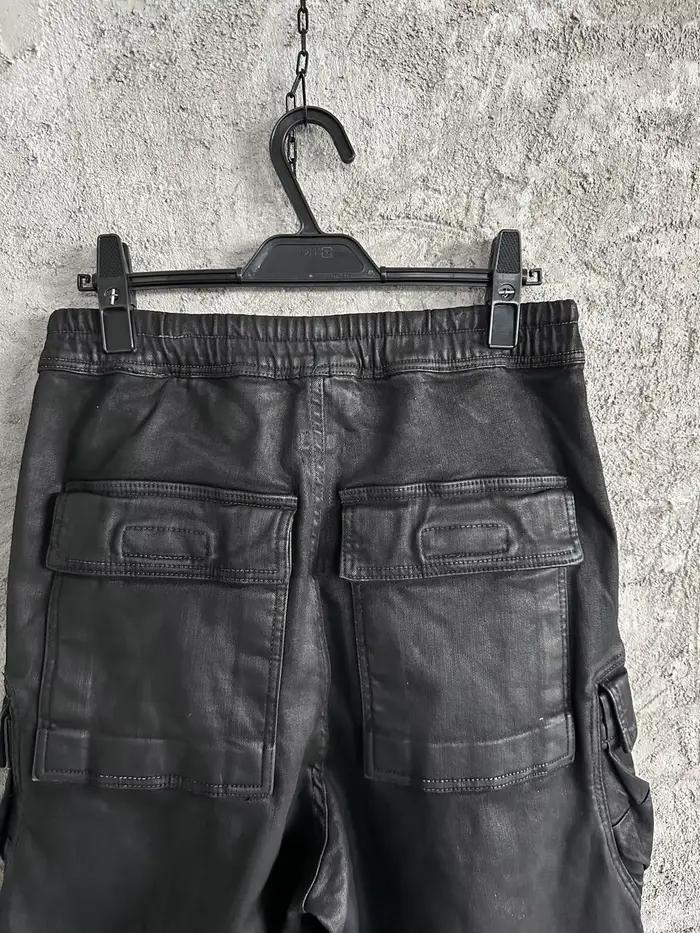 Owen Seak hommes huile cire jean surdimensionné Denim gothique