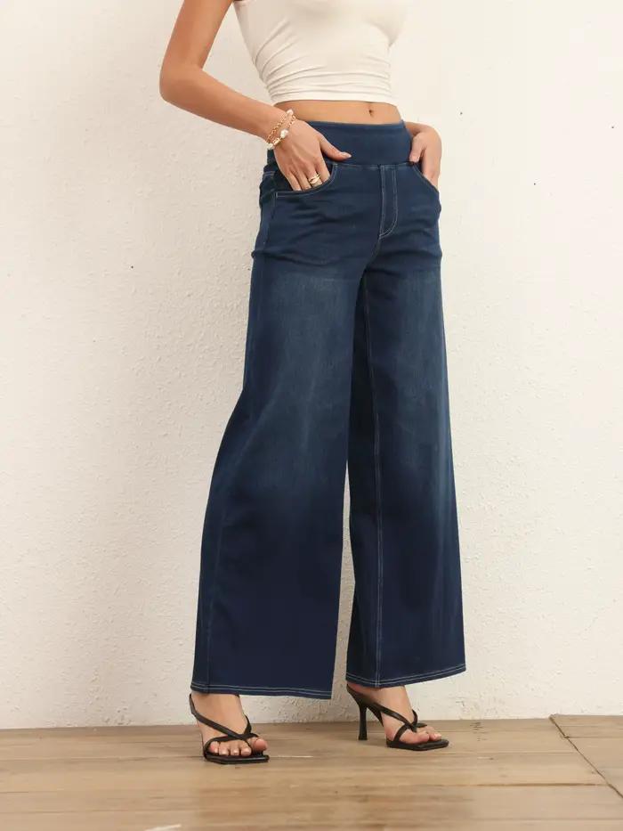 Jean droit taille haute Shascullfites pour femme