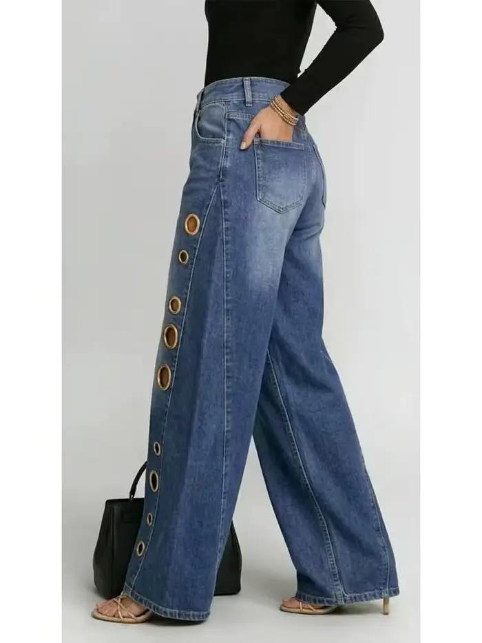 Jean vintage à œillets