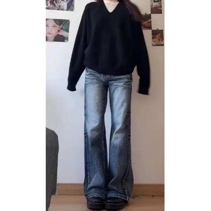 Y2k jean pantalon pour femme Shoujo fille Style