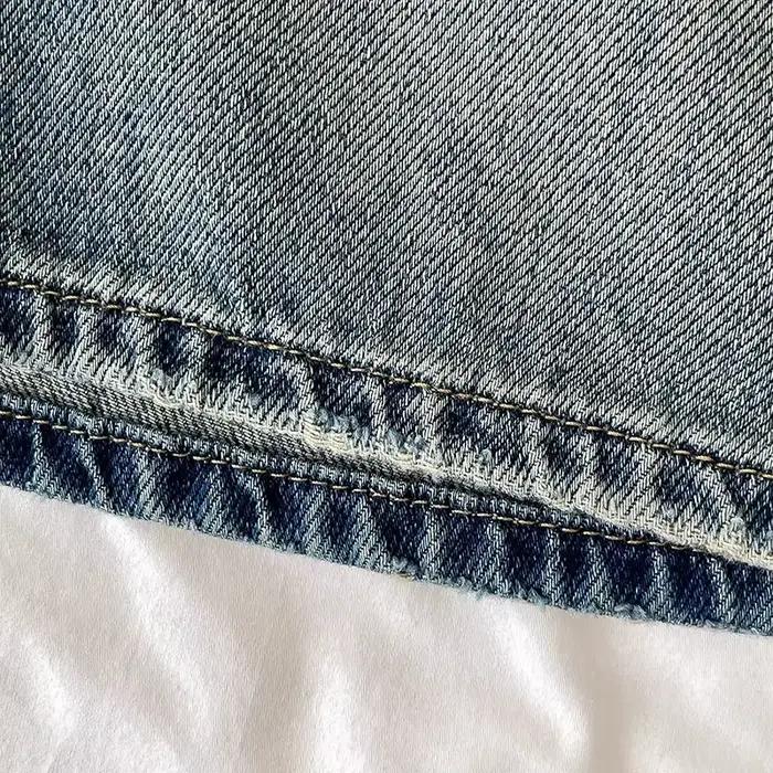 Jean en denim délavé rétro pour femme