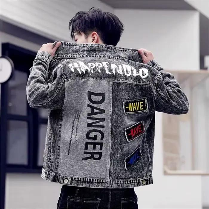 Veste en jean homme décontractée style coréen pour tenue professionnelle et décontractée polyvalente pour homme occasions spéciales
