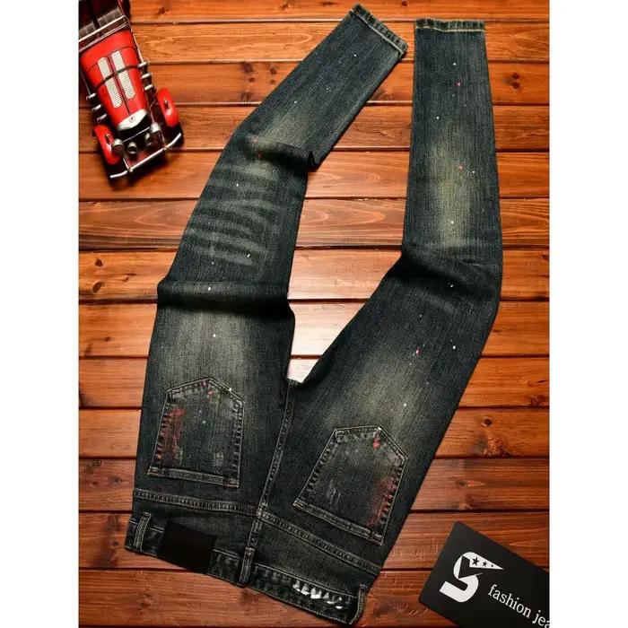 Jean à trous cassés pour hommes