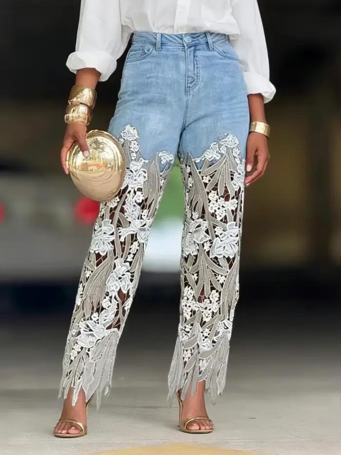 SHENGPALAE Jean droit pour femme