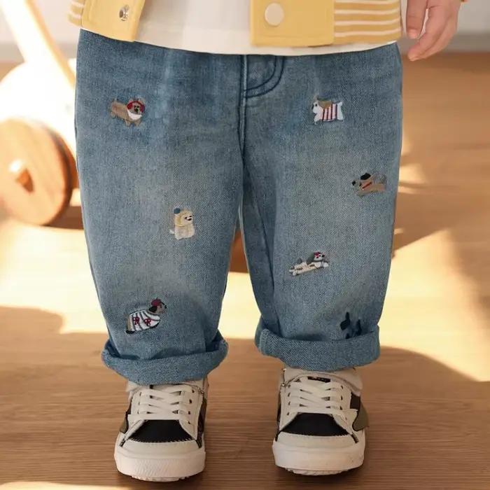 Pantalon en jean en coton pour enfants (filles et garçons) 2-7 ans
