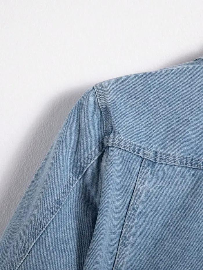 Veste en jean pour homme pour le printemps et l'automne. Manteau