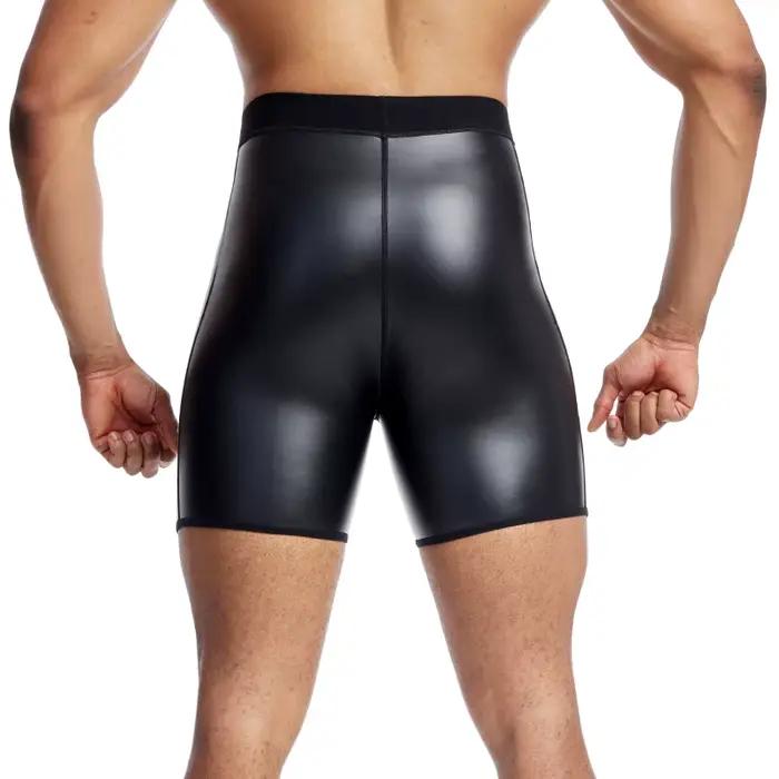 Pantalon en Faux Cuir à Taille artificiel astique pour Homme