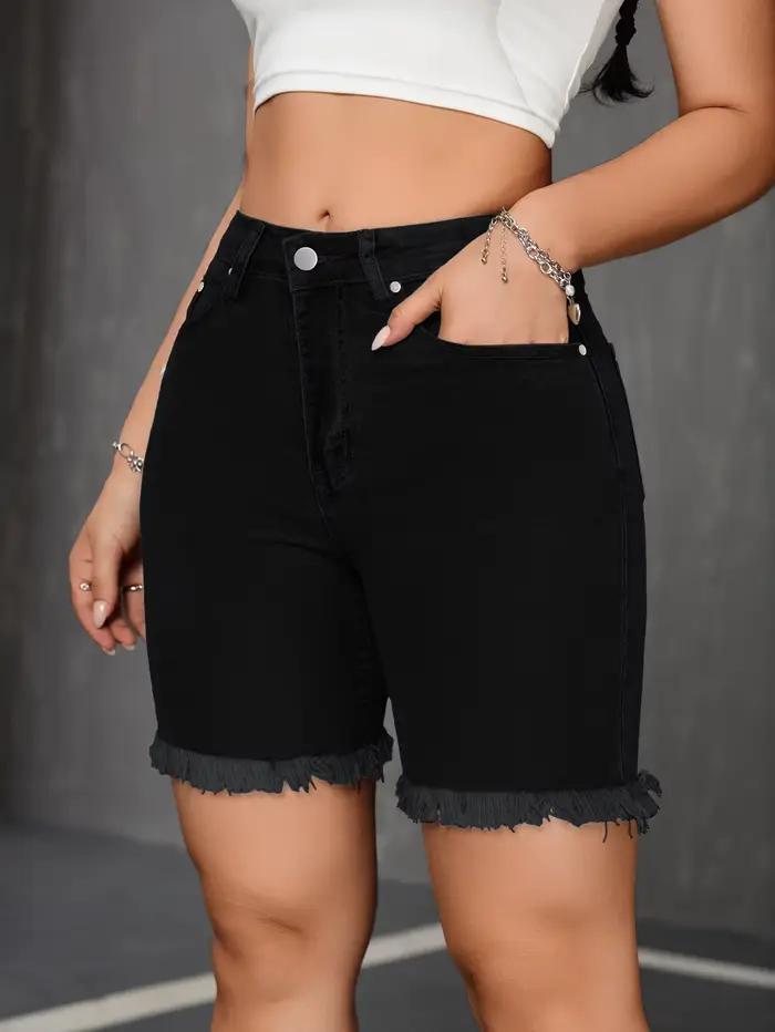 Shorts en jean noir pour femme