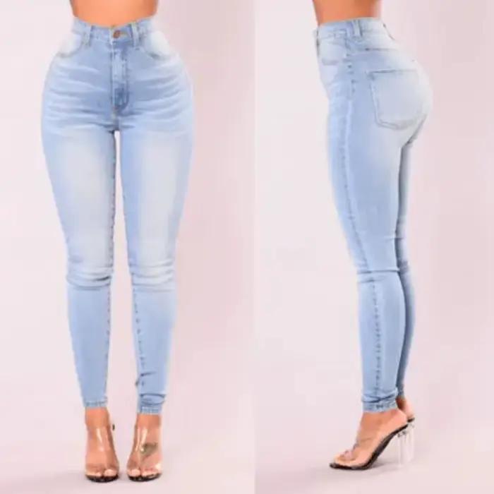 Jeans sexy UETEEY pantalon en denim skinny taille haute stretch push up mince poches bouton crayon pour femmes occasions spéciales