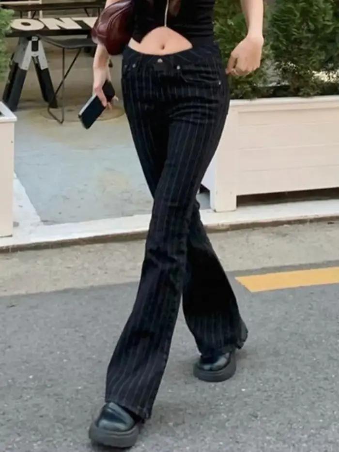FDEY – jean Slim Vintage Chic à rayures