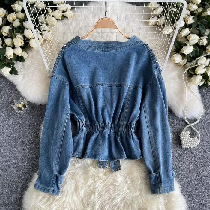 Veste en jean inspirée du design pour femme