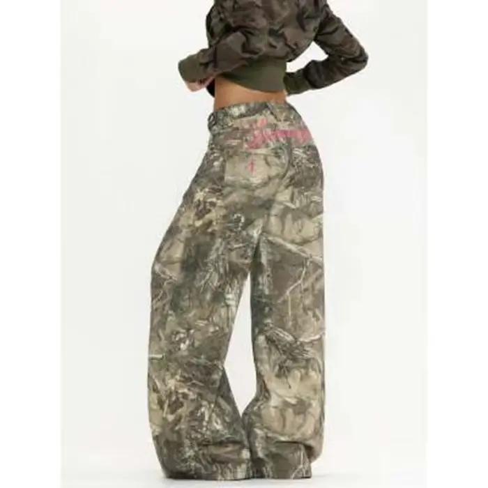 Jean surdimensionné de camouflage pour hommes et femmes, style Harajuku y2k, pantalon cargo pratique et confortable pour toutes les saisons