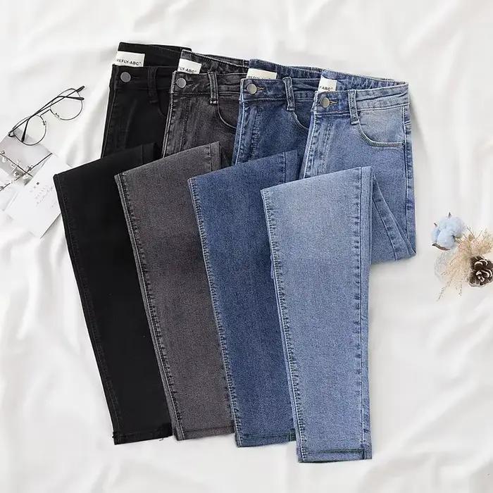 Jean slim taille haute pour femme