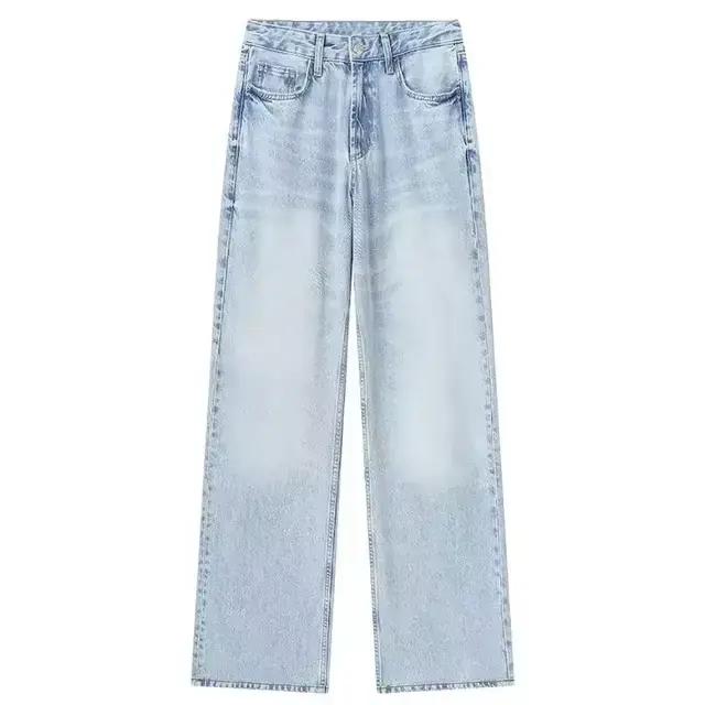 FJStreetwear-Jean Denim Bleu Solide pour Femme