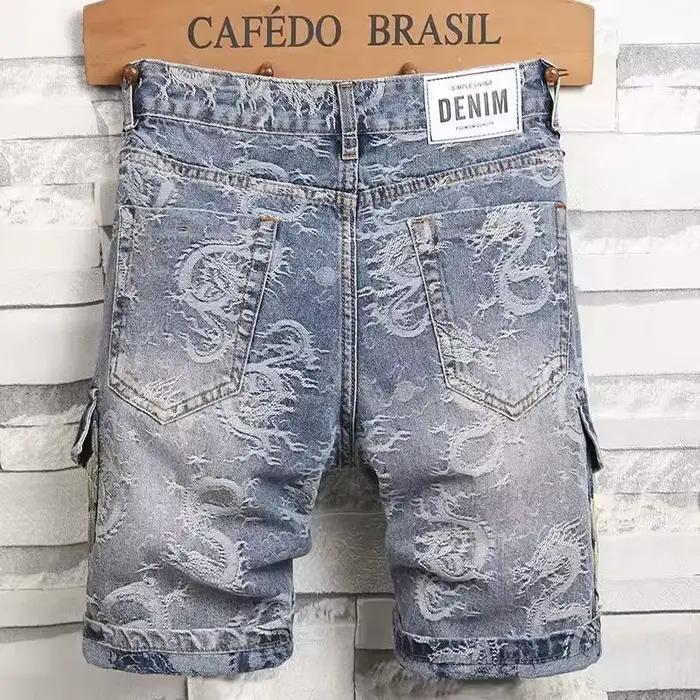 Pantalon brodé Dragon pour hommes