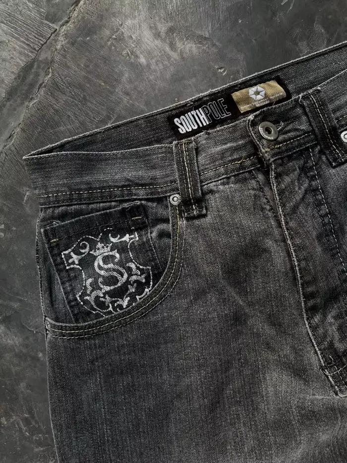 Jeans oversize gothiques 2K unisexe