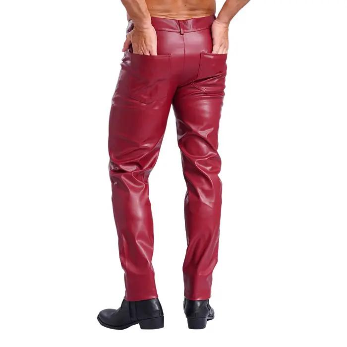 Pantalon en simili cuir Wetlook pour hommes