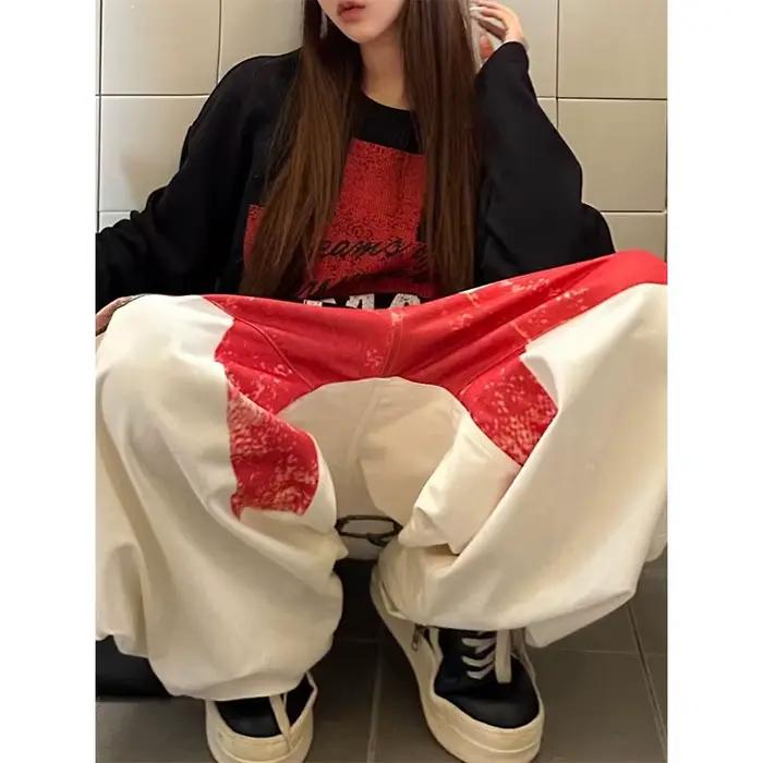 Jean Baggy blanc pour femmes
