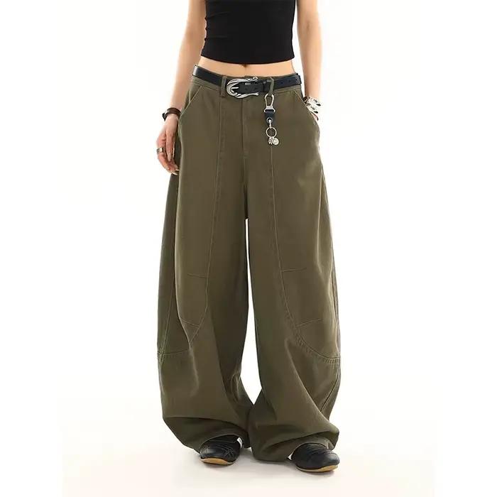 Jean baggy vintage taille haute pour femme